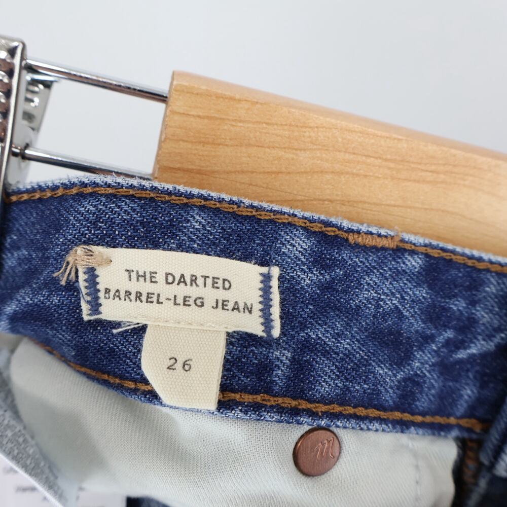 Madewell The Darted Barrel Leg Jean Irmo Wash Size 26 - Picture 6 of 10